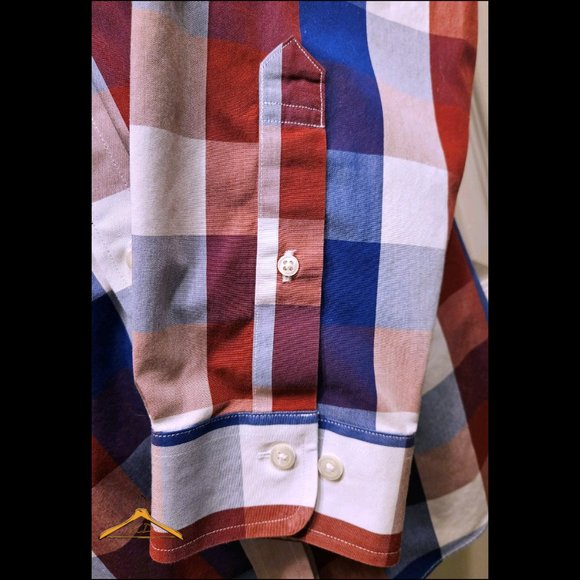 Brooks Brothers Sport Shirt - XL, Red/White/Blue Plaid **4th of July!!!** - Picture 4 of 8